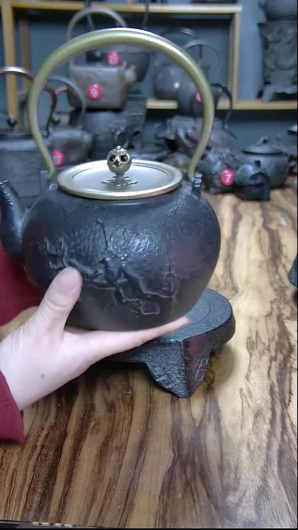 铸铁L*梅花双鸟煮茶壶1250毫升