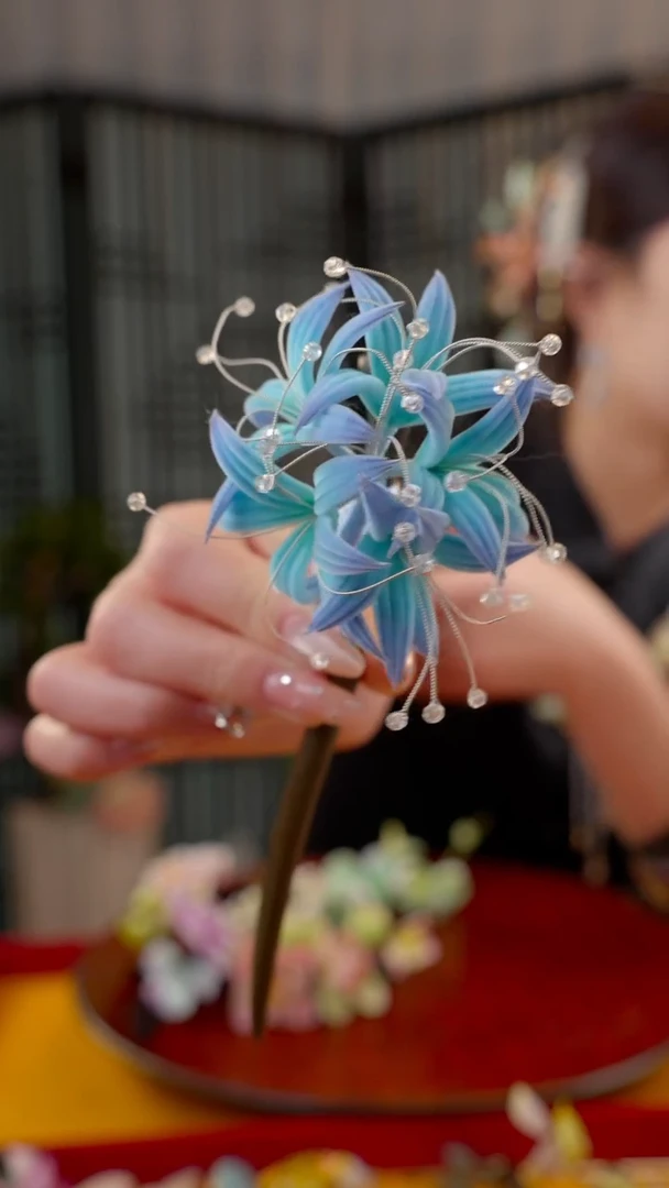 刺绣非遗苏绣绒花