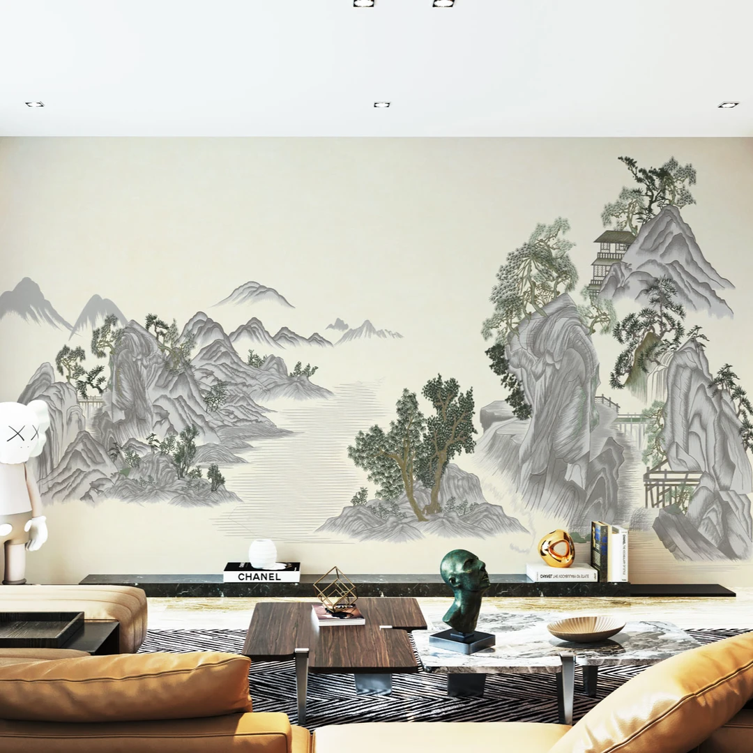 佳美独绣盛世江山刺绣背景