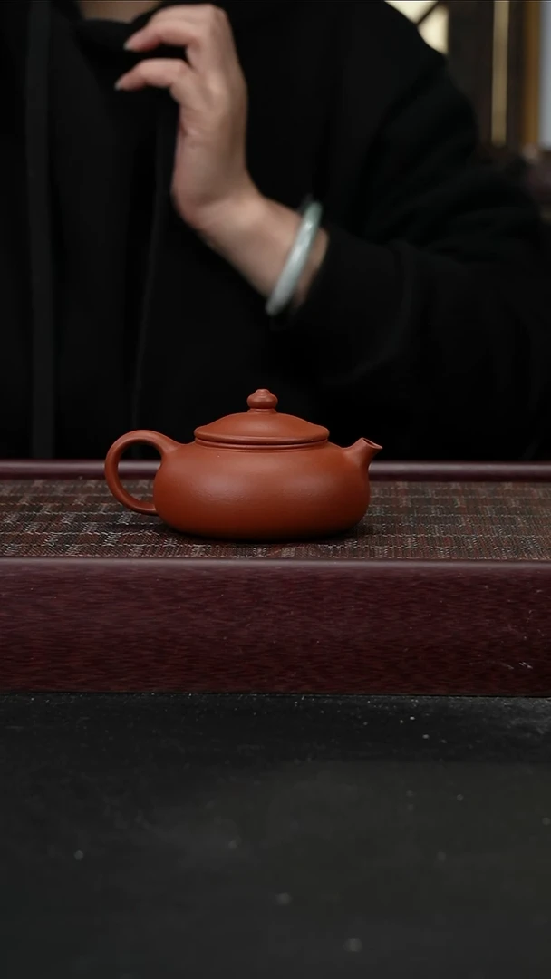 茶壶紫砂wh朱泥寒江160cc