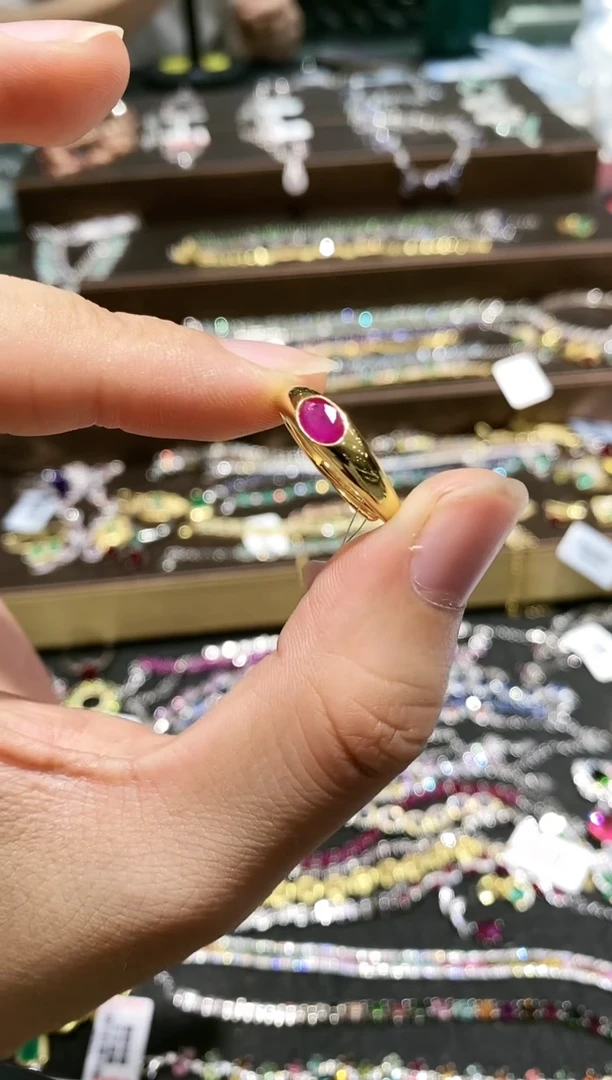 【闪购商品】红宝石戒指银S925镶嵌戒指