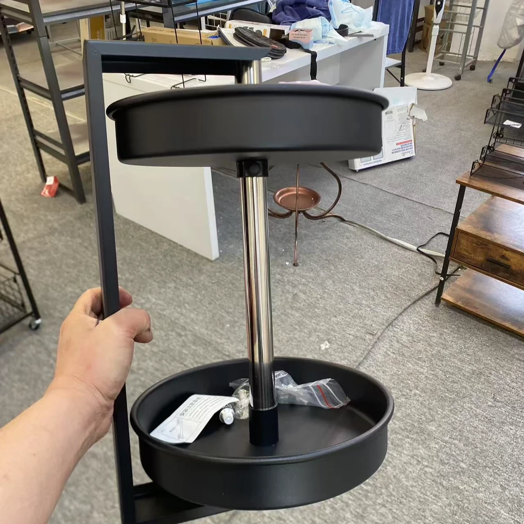 【库存】两层壁挂旋转置物架（直径24cm，高度40cm）不配免钉胶