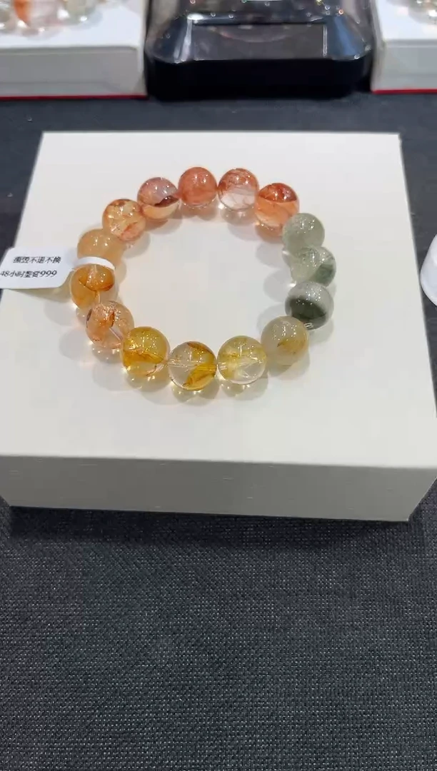 未镶嵌手串水晶胶花渐变