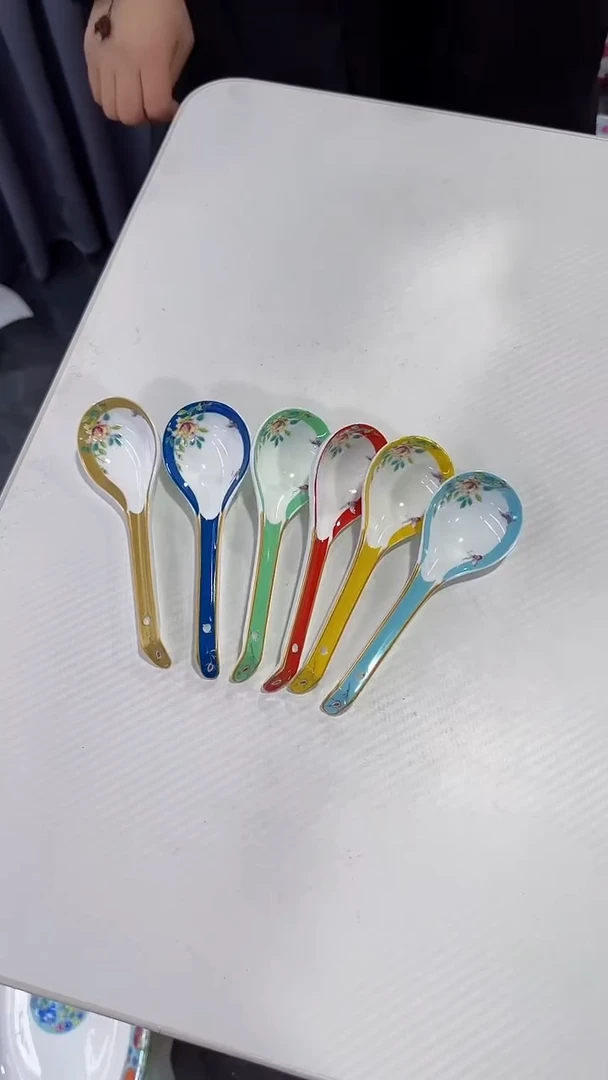 【闪购商品】瓷片小勺子6个景德镇