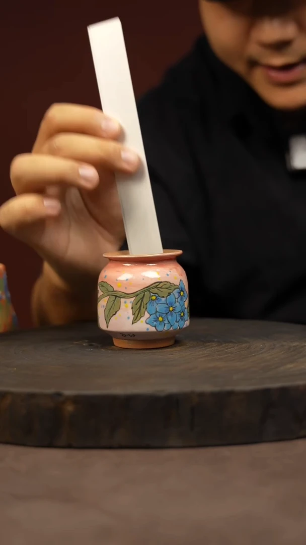 国盆煅物手绘多肉花盆