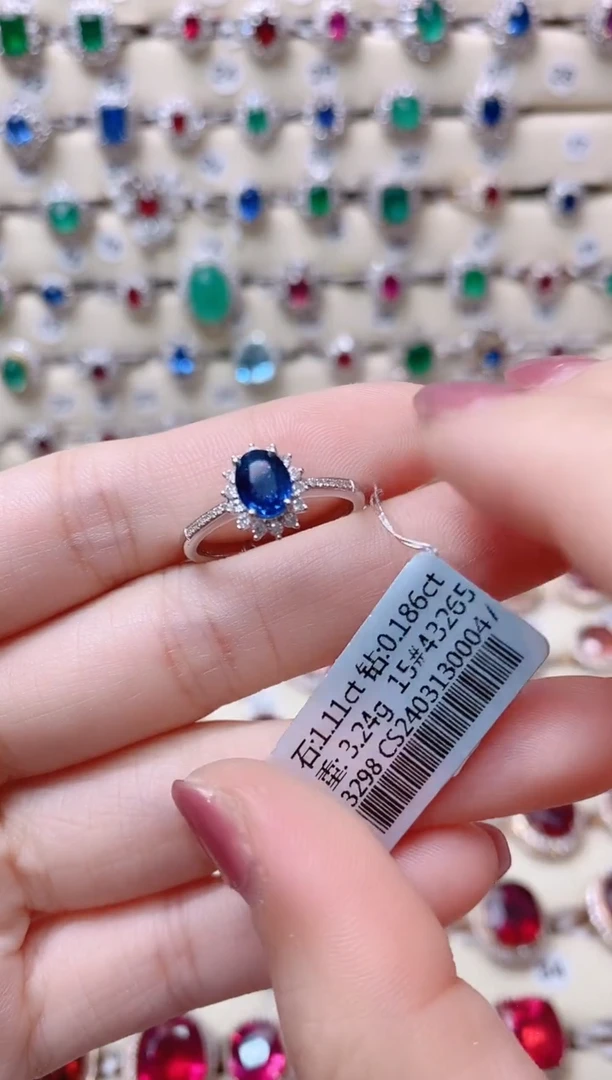 【闪购商品】蓝宝石18K金戒指18K金镶嵌1