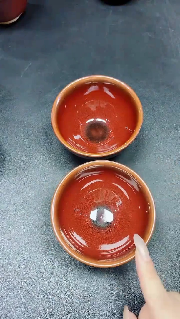 茶盏63 两只微瑕