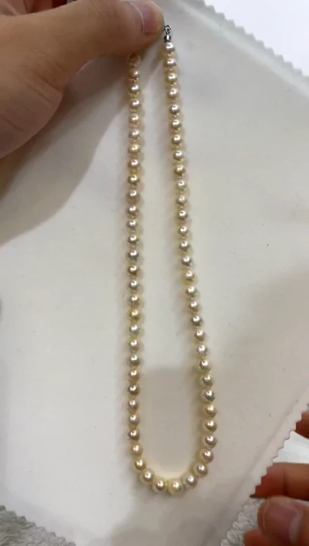 颈饰银S925镶嵌海水珍珠6-7