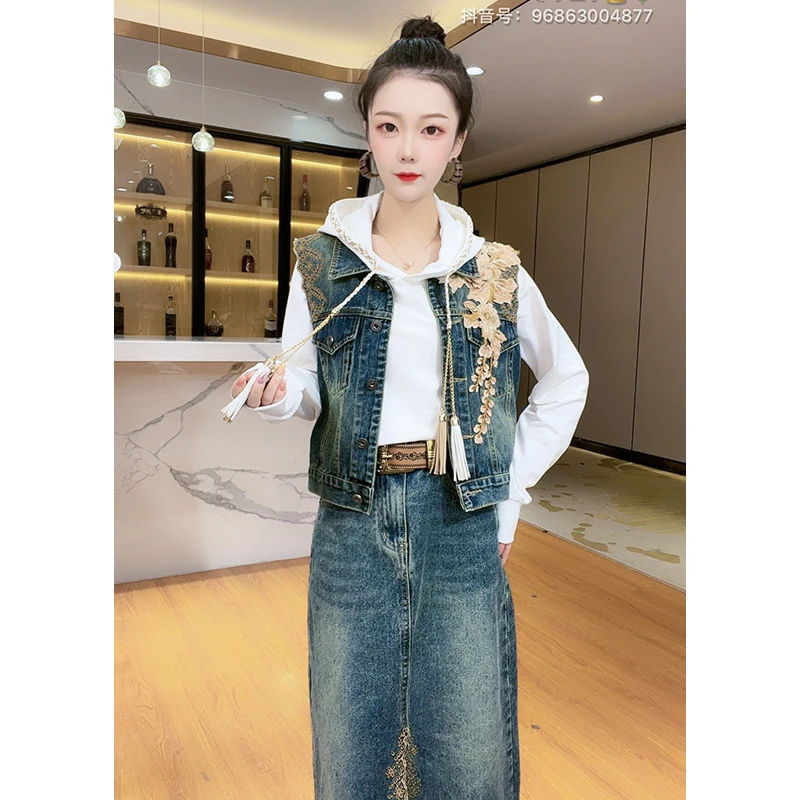 芙娜妮2024秋季新款时尚女装气质轻奢卫衣休闲牛子裤F2331855AB