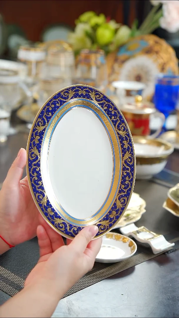 瓷片9英寸小鱼盘 1个