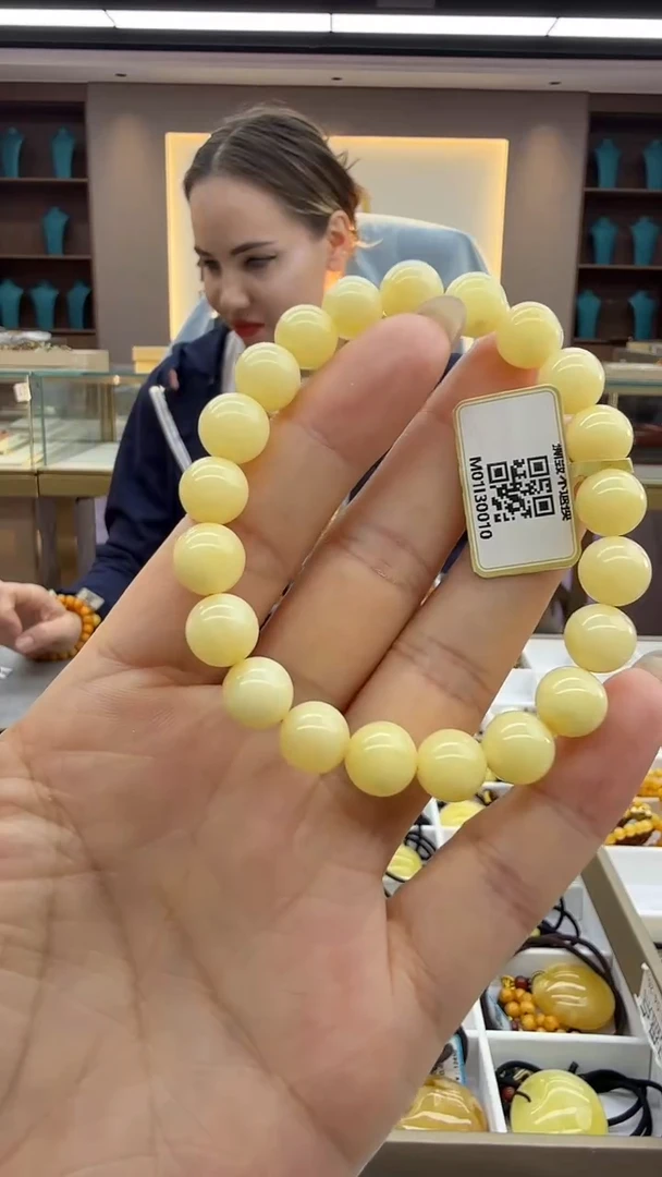 手链琥珀未镶嵌75秒拍号 假一罚三 9mm