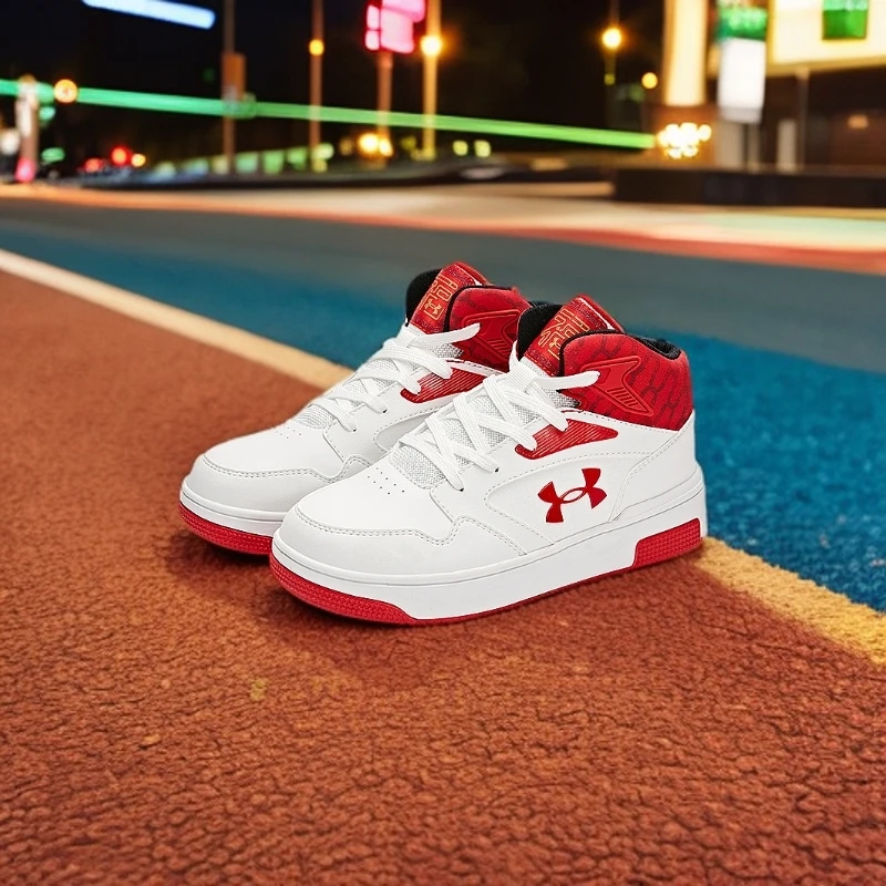 安德玛儿童休闲鞋男女大童百搭潮流高帮童鞋经典时尚低帮2441308