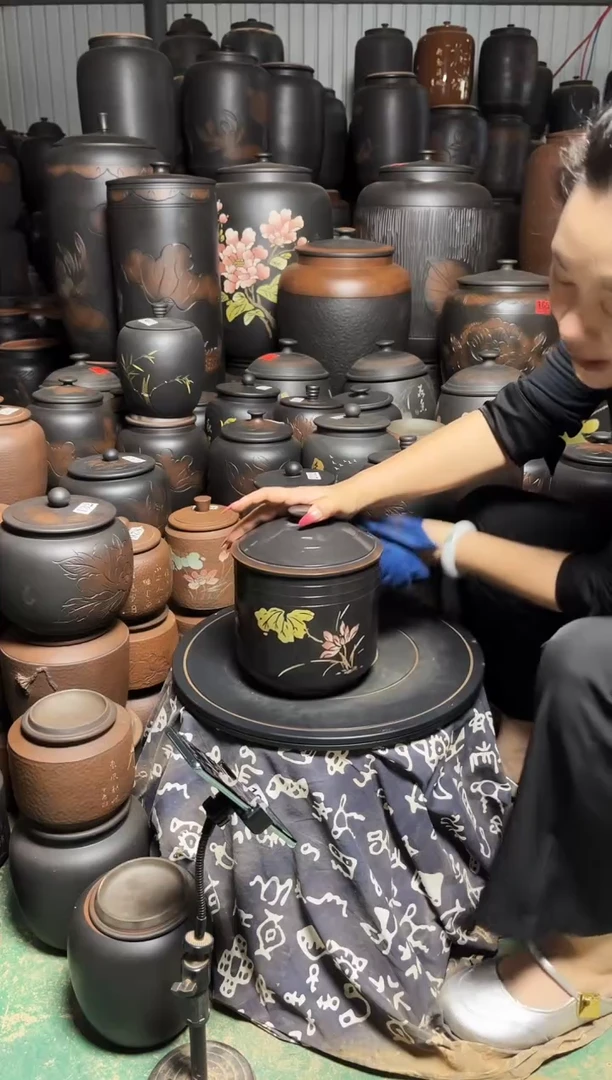罐大大瑕疵茶叶罐 小五饼古铜色 233