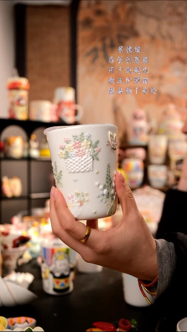 摆件陶旺的可以陶瓷手工手绘设计师款