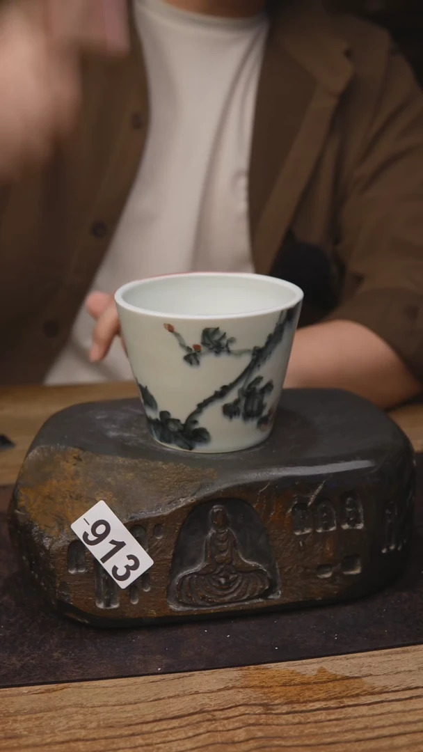甘石陶艺手绘青花913