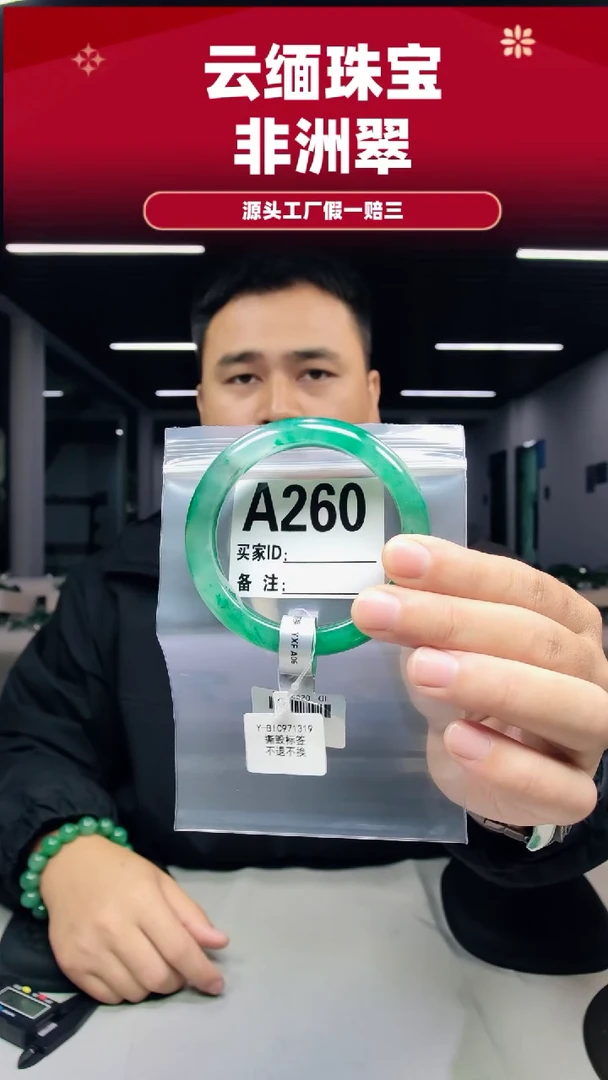 未镶嵌手镯石英质玉（非洲翠）58圈口A260