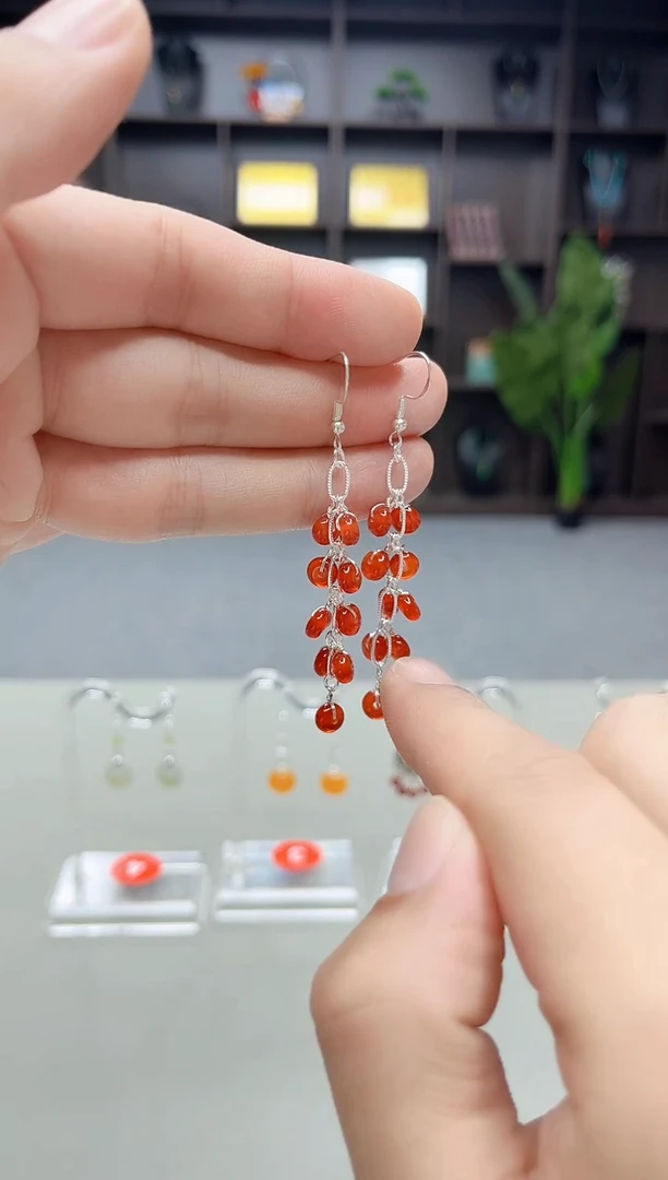 未镶嵌耳钉玛瑙/玉髓324