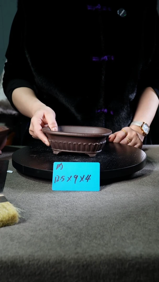 宜兴紫砂小花盆盆