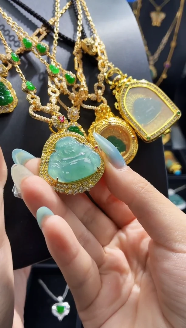 翡翠未镶嵌颈饰吊坠（不含链）