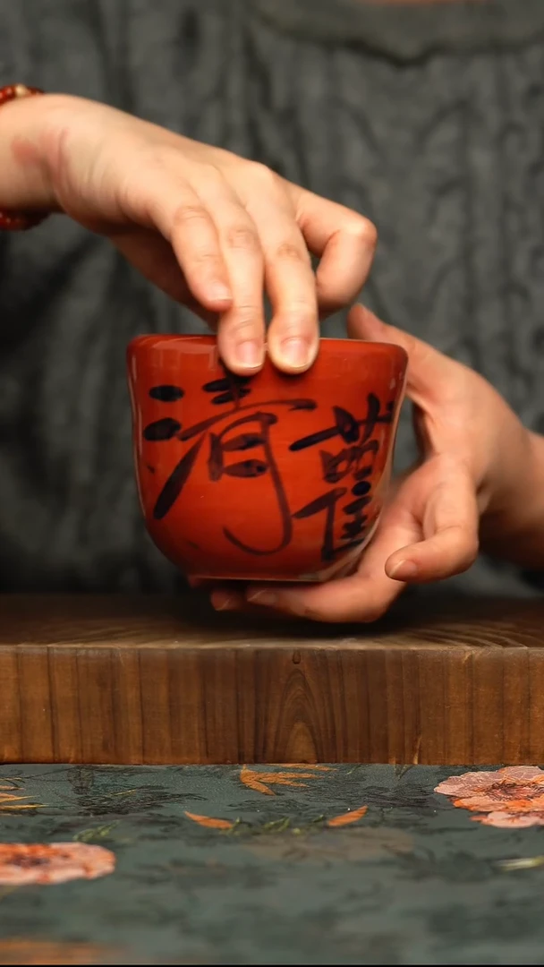 杯釉下彩手工手绘同款陶器