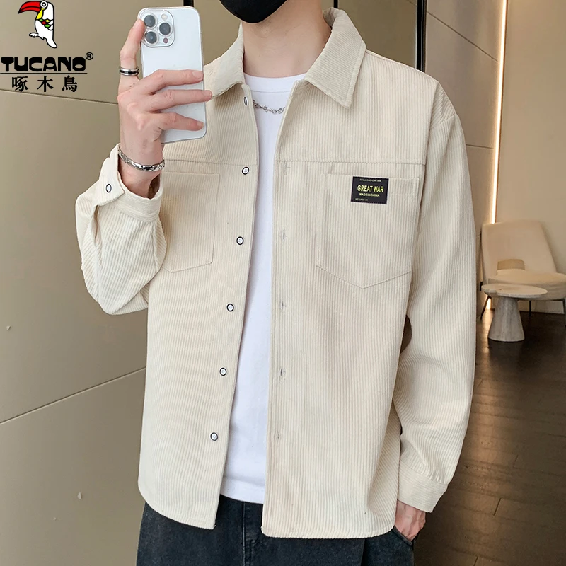 TUCANO/啄木鳥秋季长袖春秋男士休闲衬衫男休闲痞帅男装翻领春季