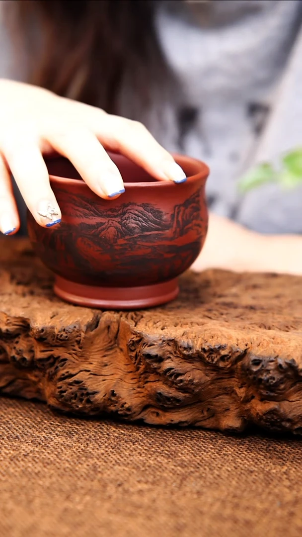 茶杯紫砂原矿紫砂杯