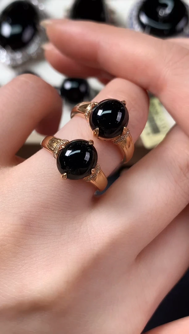 翡翠戒指18K金镶嵌多样性发其一E110|3980