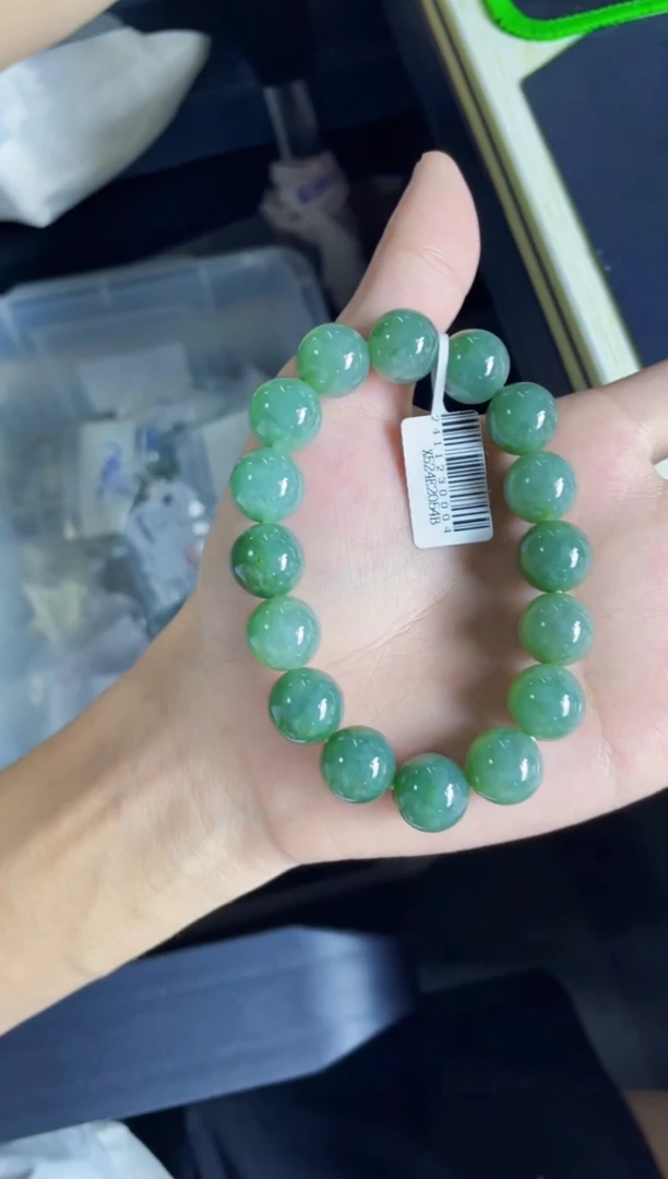 未镶嵌定制翡翠珠串 卡13+