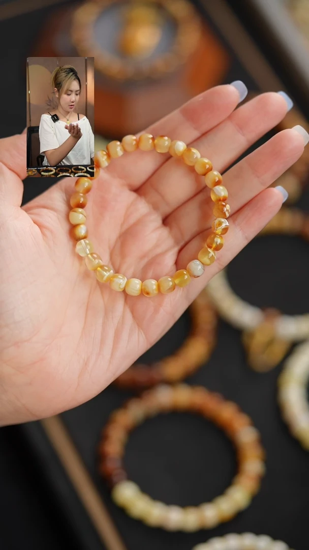 未镶嵌蜜蜡手串6.9mm