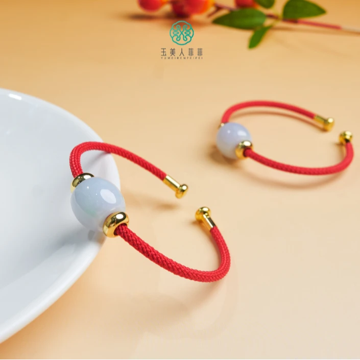 石惑珠宝%翡翠桶珠约11*13mm手环%多样性发一