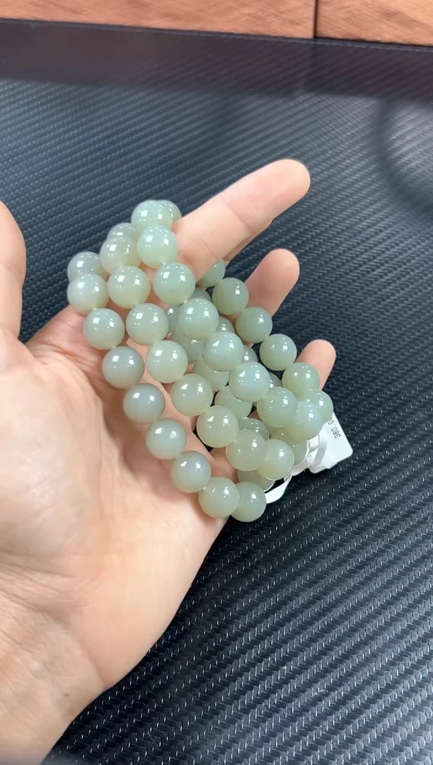 未镶嵌手串和田玉且末微色差近矿卡11*12 多样性拍一发一