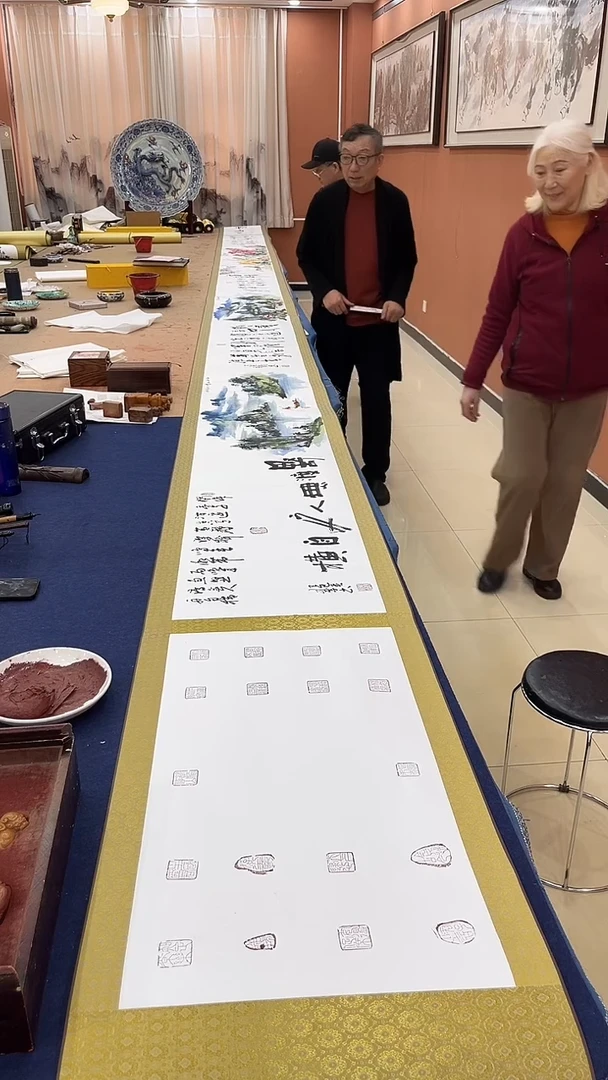 【闪购商品】书法欧阳刘玲 梁汉林合作长卷