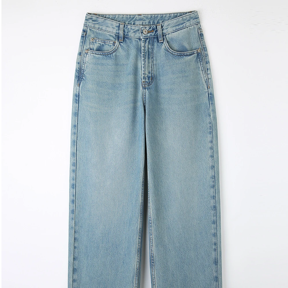 2025新款时尚百搭显瘦气质显腿长高级感天丝醋酸拖地裤牛仔裤女