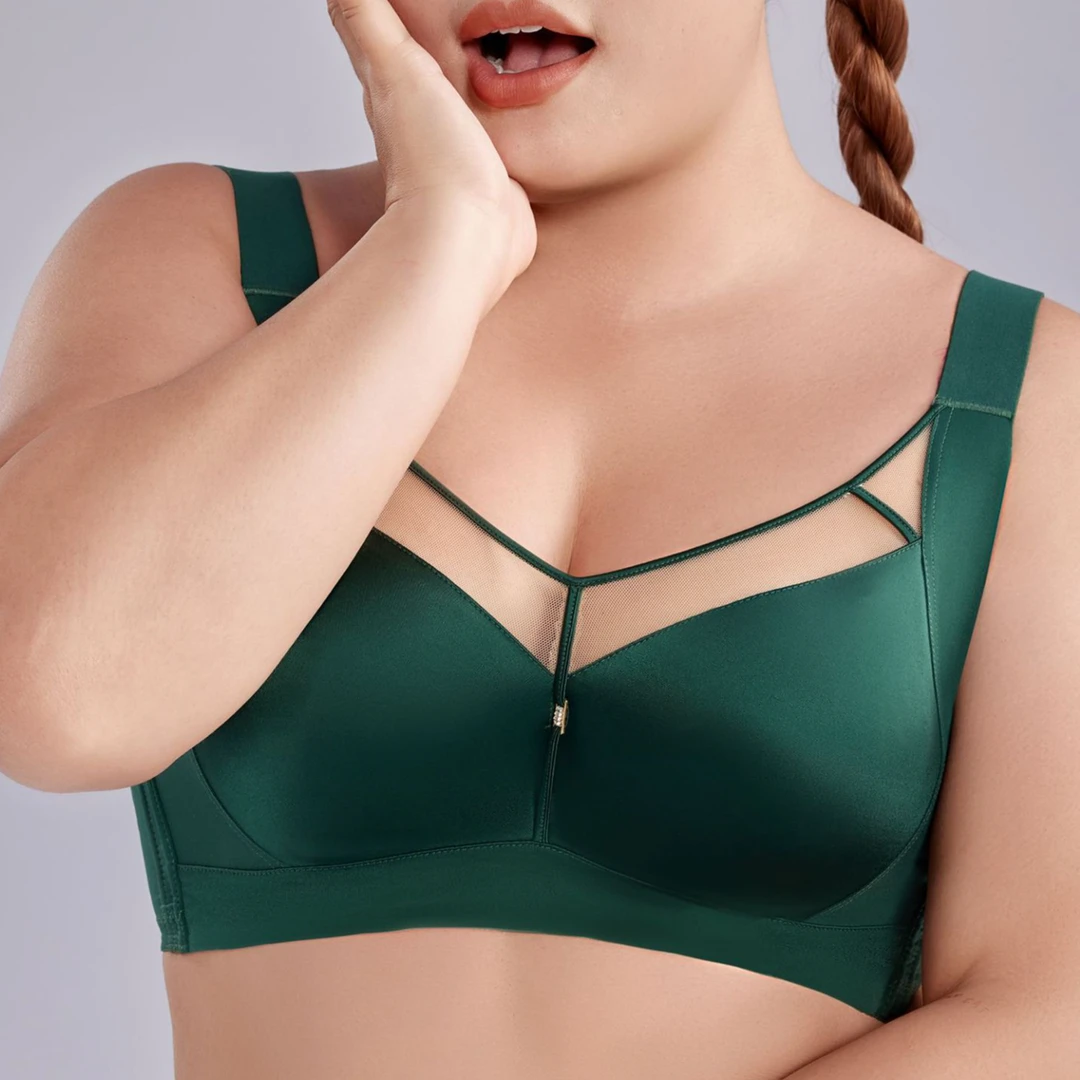 收副乳矫正文胸舒适內衣细肩带bra大方女士牛仔风夏季光面9506