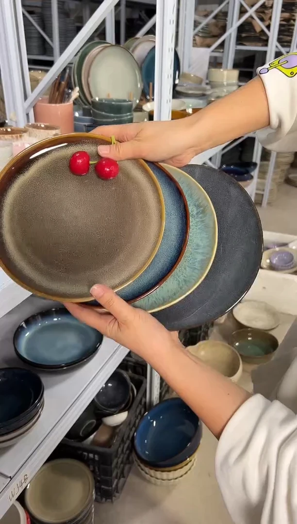 陶瓷外贸尾货瑕疵满20包邮X4小盘