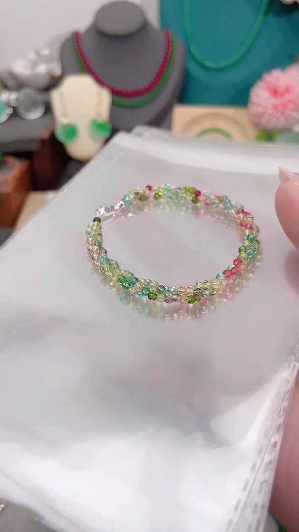 合金手链尖晶石彩麻花19.9