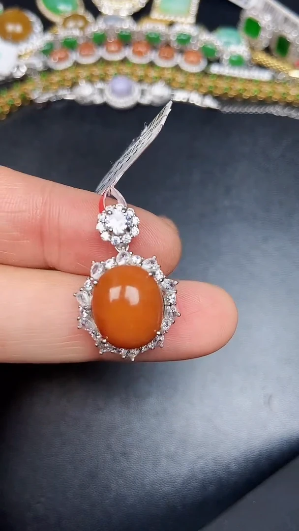 银S925镶嵌戒指翡翠3360