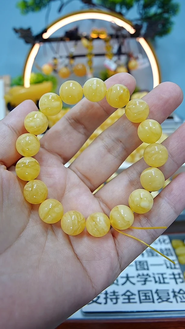 未镶嵌蜜蜡手串12+******
