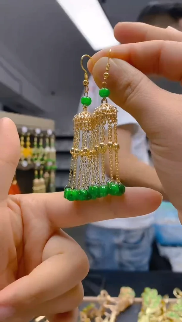 【闪购商品】翡翠耳饰合金297翡翠耳钩