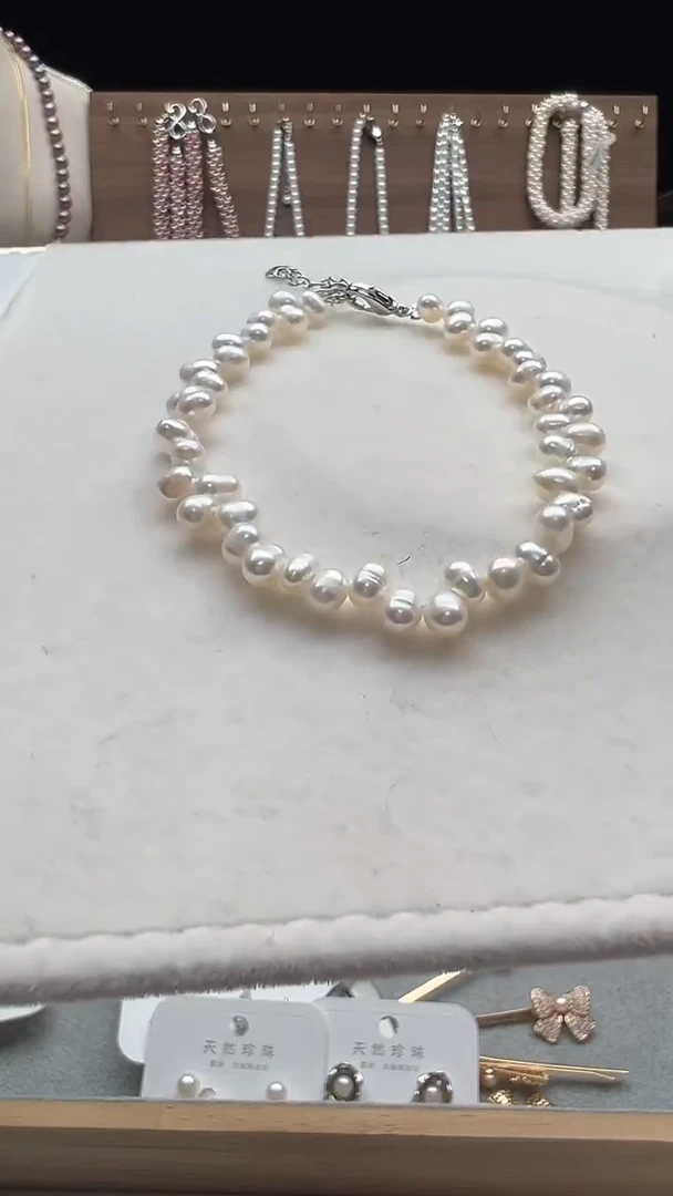 钛钢手绳淡水珍珠永丽珍珠严选