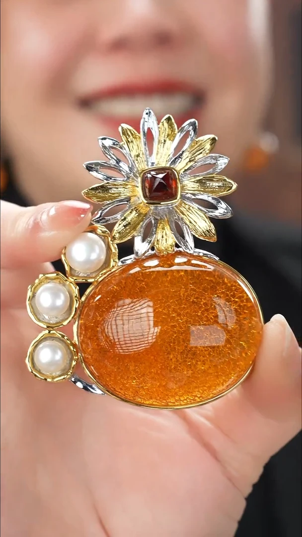 琥珀吊坠(不含链)未镶嵌精品吊坠