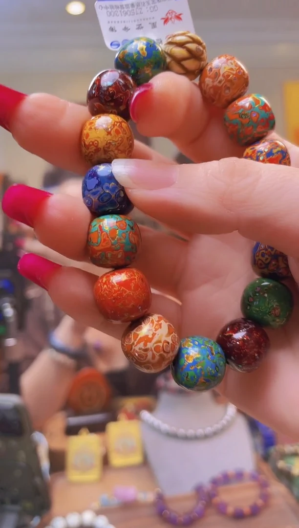 未镶嵌摆件水晶大漆手串