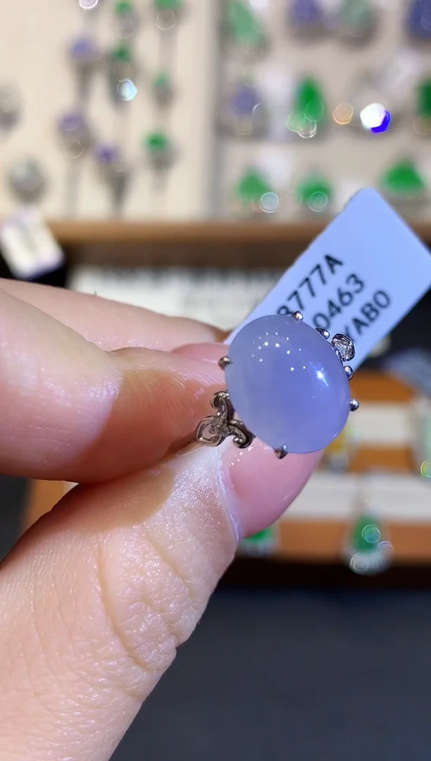 翡翠戒指18K金镶嵌L多样性发其一