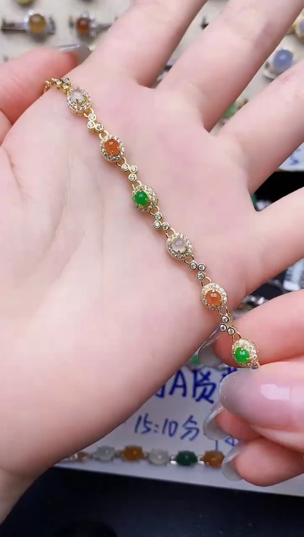 银S925镶嵌戒指翡翠0032