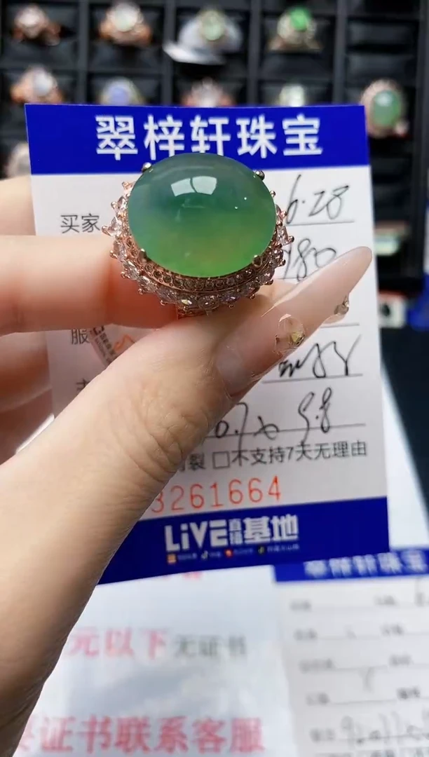 翡翠戒指未镶嵌1664