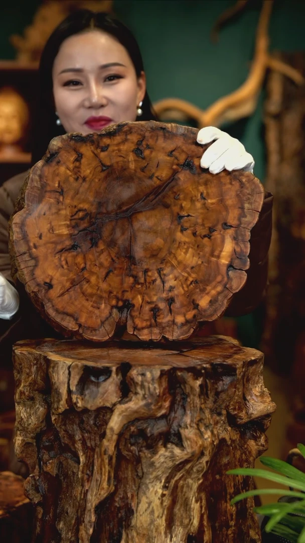 木大**者雷击枣木底座