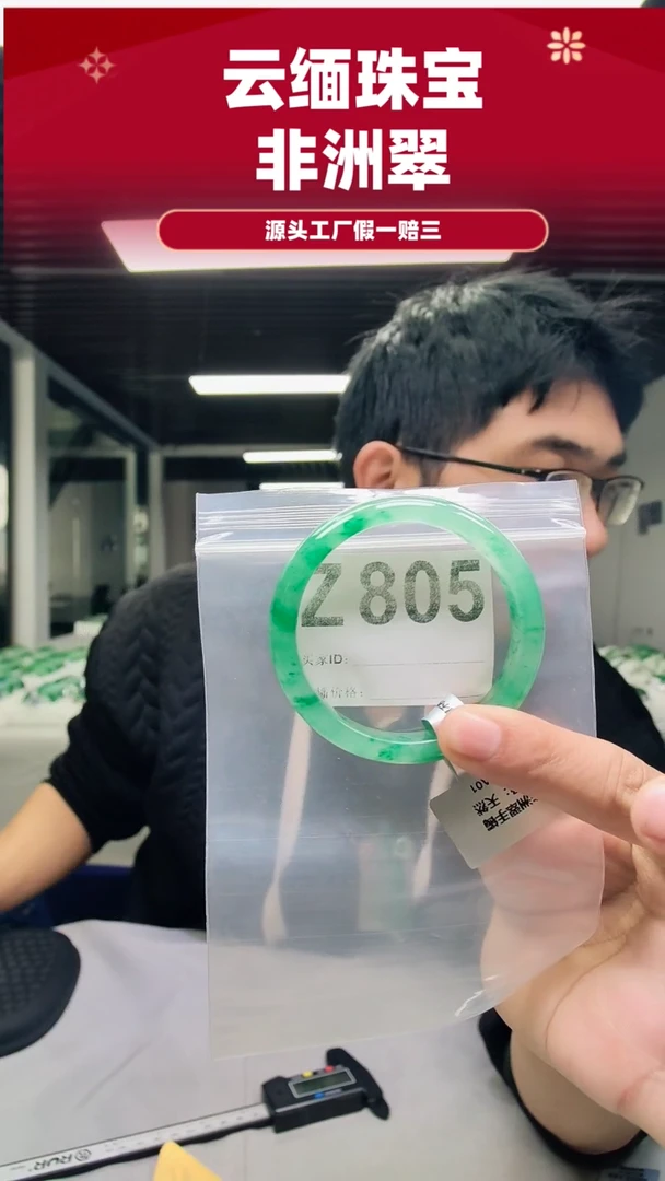 未镶嵌手镯石英质玉（非洲翠）53圈口Z805