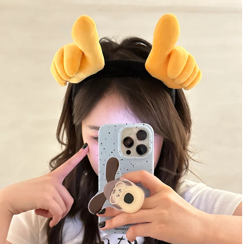 可爱头箍卡通风发箍发饰嘻哈少女极简风宽边秋冬日韩发箍可爱发箍