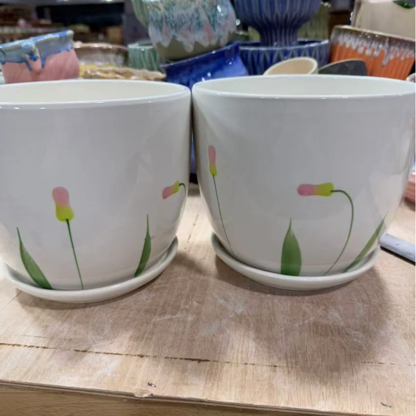 陶瓷多肉花盆肉肉植物花盆小清新陶瓷花盆客厅阳台凑单凑9块谢谢