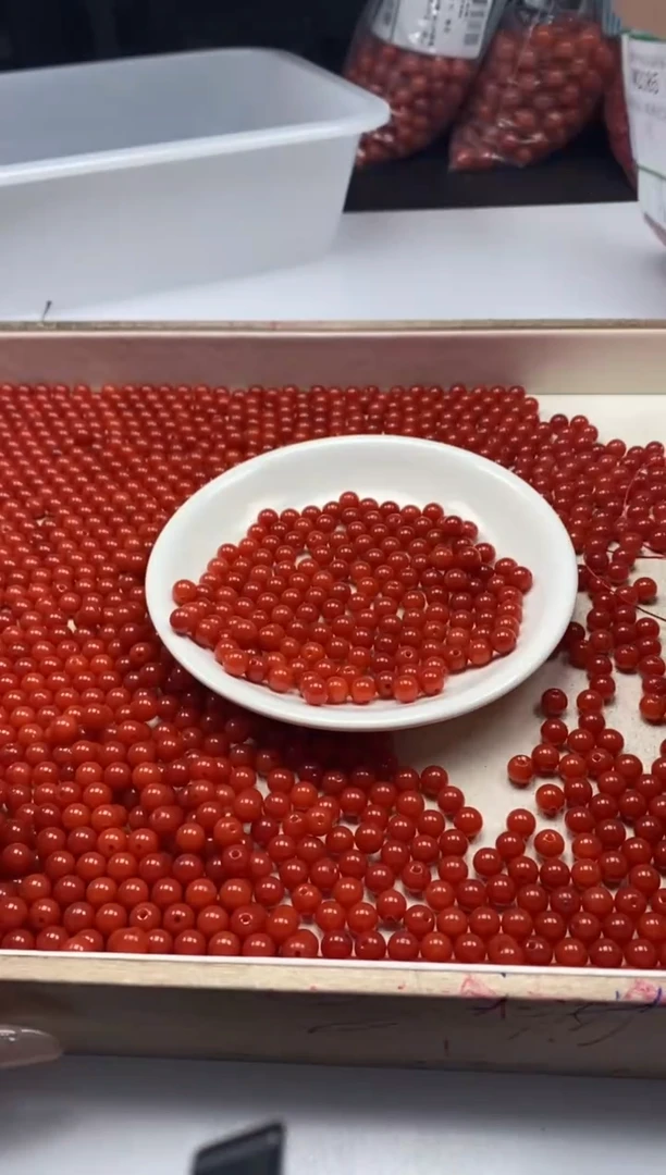 【闪购商品】玛瑙/玉髓颈饰未镶嵌w1548满肉南红6mm*50颗